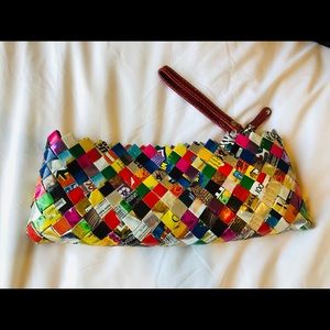 Super sweet candy wrappers clutch by Nahui Ollin